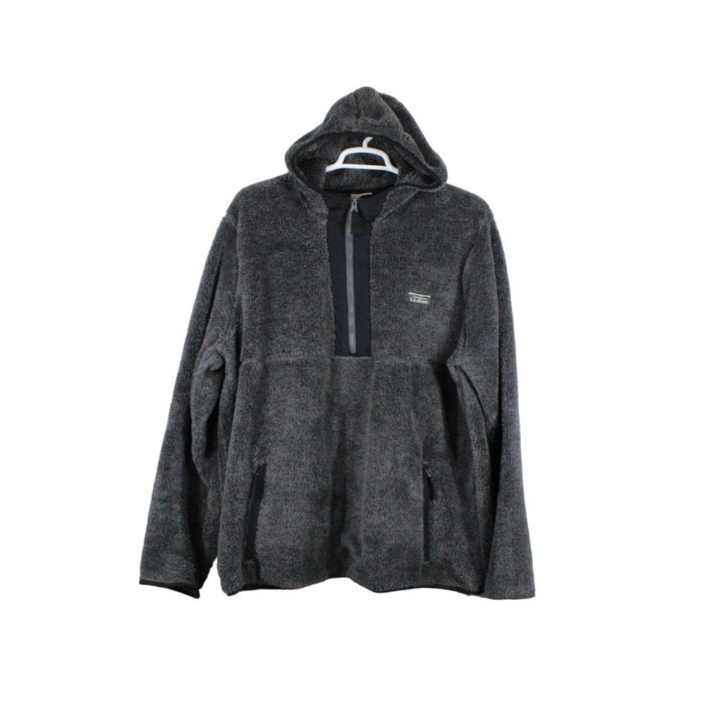 LL Bean Mountain Classic Cozy Fleece 1/2 Zip Pullover Hoodie Size XXL Tall - Picture 1 of 9